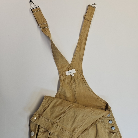 Bohme Distressed Denim Overall Skirt Shortalls Raw Hem Oversized Women Sz Medium - Picture 3 of 7